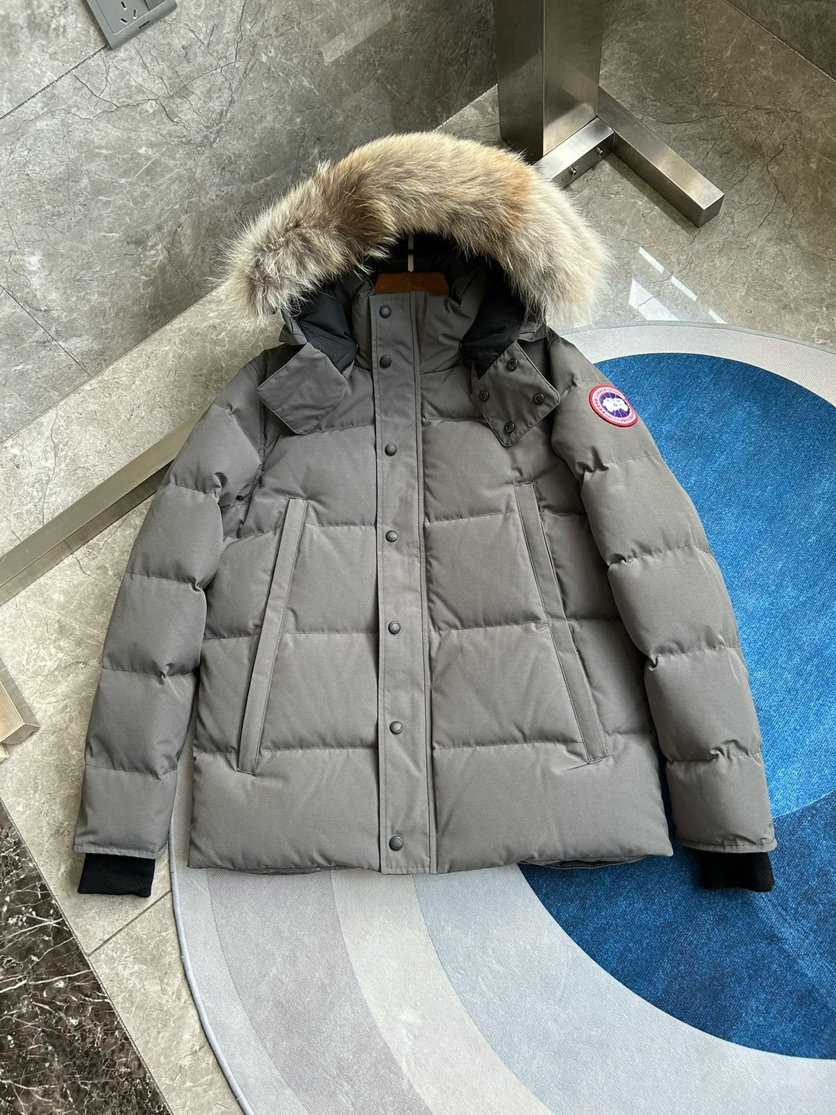 Black and White Parka - Men's