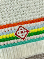 Checkerboard Yoke Knit Polo Shirt - Men's