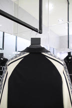 Schwarze Jersey-Trainingshose mit Kontrasteinsätzen – Herren