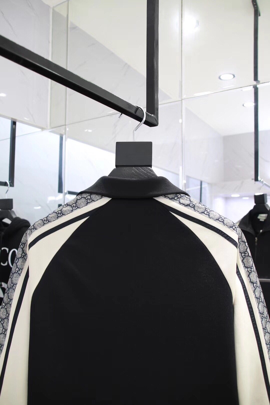 Black Jersey Contrast Panel Track - Men's