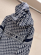 Marineblaues Jacquard-Monogramm-Panel-Rundhals-Sweatshirt – Herren