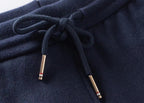 Grey Jersey Bar Stripe Drawstring - Men's