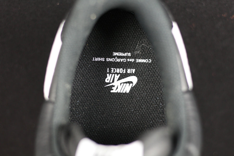 Black Leather White Midsole Low-Top - Men's