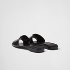 Saffiano patent leather slides – the sophisticated and versatile style defined by clean, sleek lines is enriched – LUX VERSE Luxury Designer Fashion Outlet