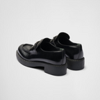 Chocolate brushed leather loafers – the notched effect of the welt around the shoe gives it a handcrafted touch – LUX VERSE Luxury Designer Fashion Outlet