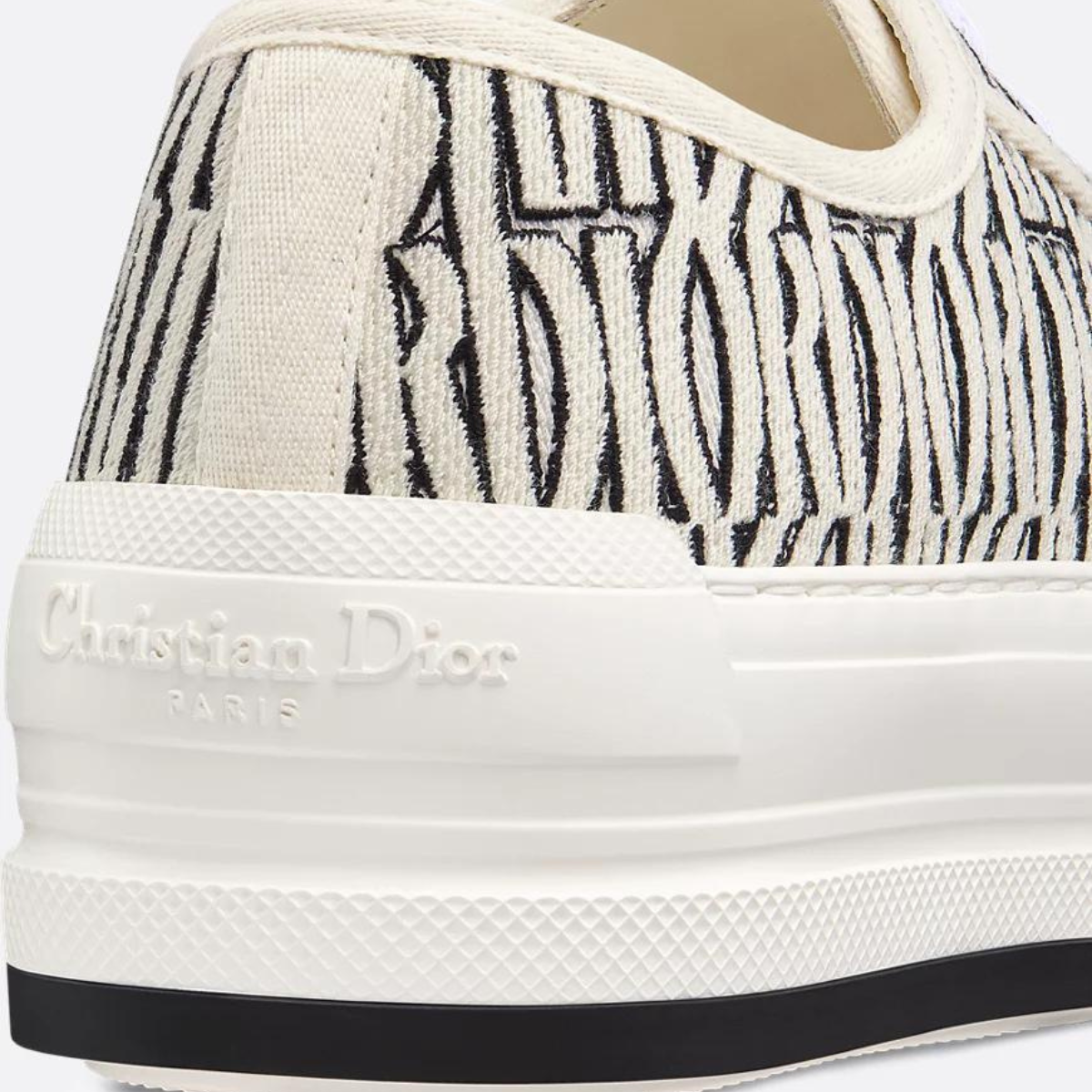 Platform Embroidered Sneaker – the cotton style features a comfortable thick sole, tongue and Christian laces – LUX VERSE Luxury Designer Fashion Outlet