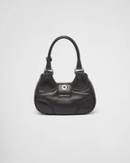 Moon Re-Nylon and leather bag – the conceptual expressive form of becomes the emblem of the design of the Moon bag, – LUX VERSE Luxury Designer Fashion Outlet