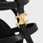 CLEA TRIOMPHE STRAPPY SANDAL in CALFSKIN - VEGETAL TANNING – eXTERNAL SIDE OF THE OUTSOLEDEBOSSED UNDER THE OUTSOLEADJUSTABLE BUCKLE – LUX VERSE Luxury Designer Fashion Outlet