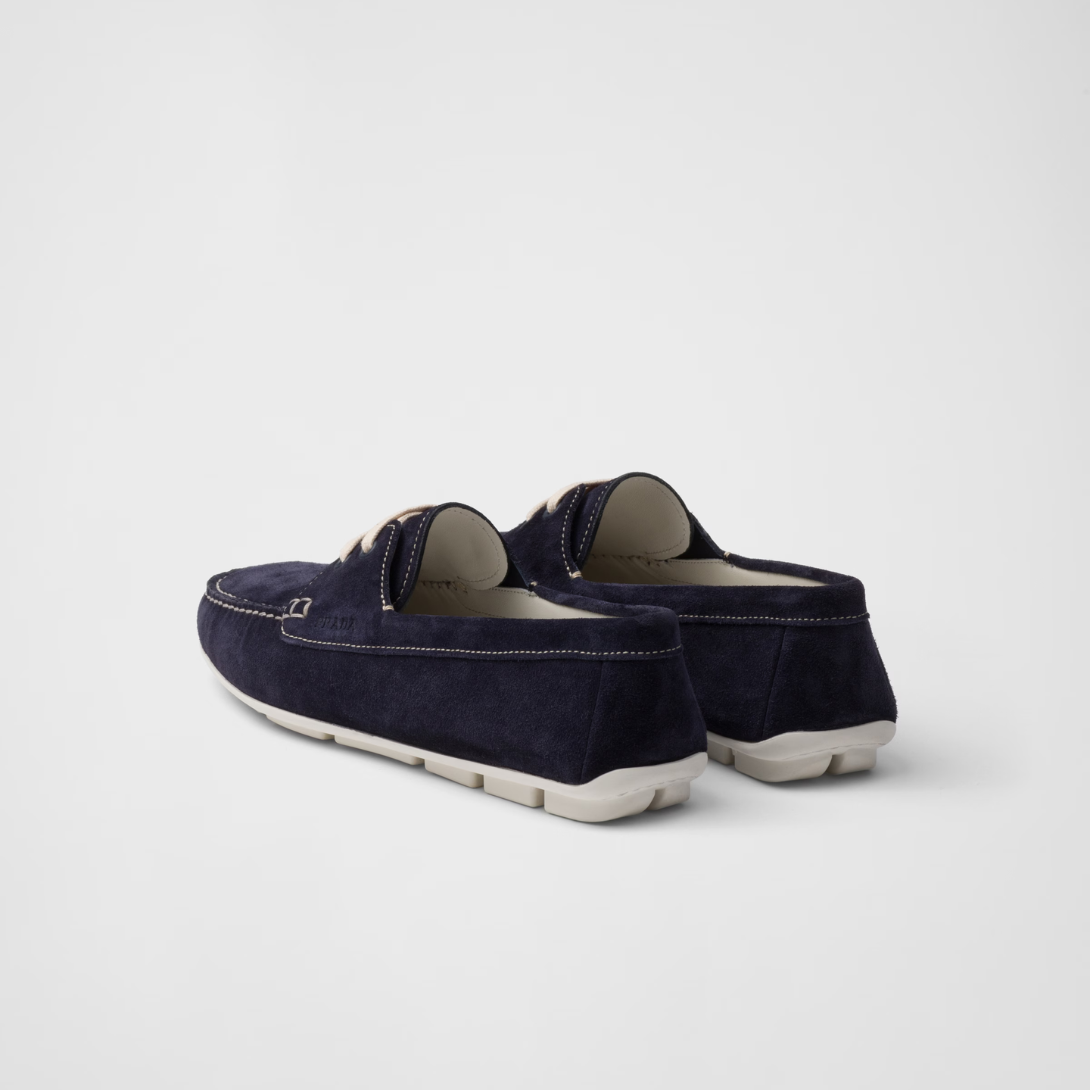 Suede driving shoes – the casual and comfortable style has a tapered silhouette featuring sleek details – LUX VERSE Luxury Designer Fashion Outlet