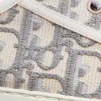 Platform Sneaker Oblique Cotton – the upper in stone gray Oblique embroidered cotton reveals a comfortable thick sole, – LUX VERSE Luxury Designer Fashion Outlet