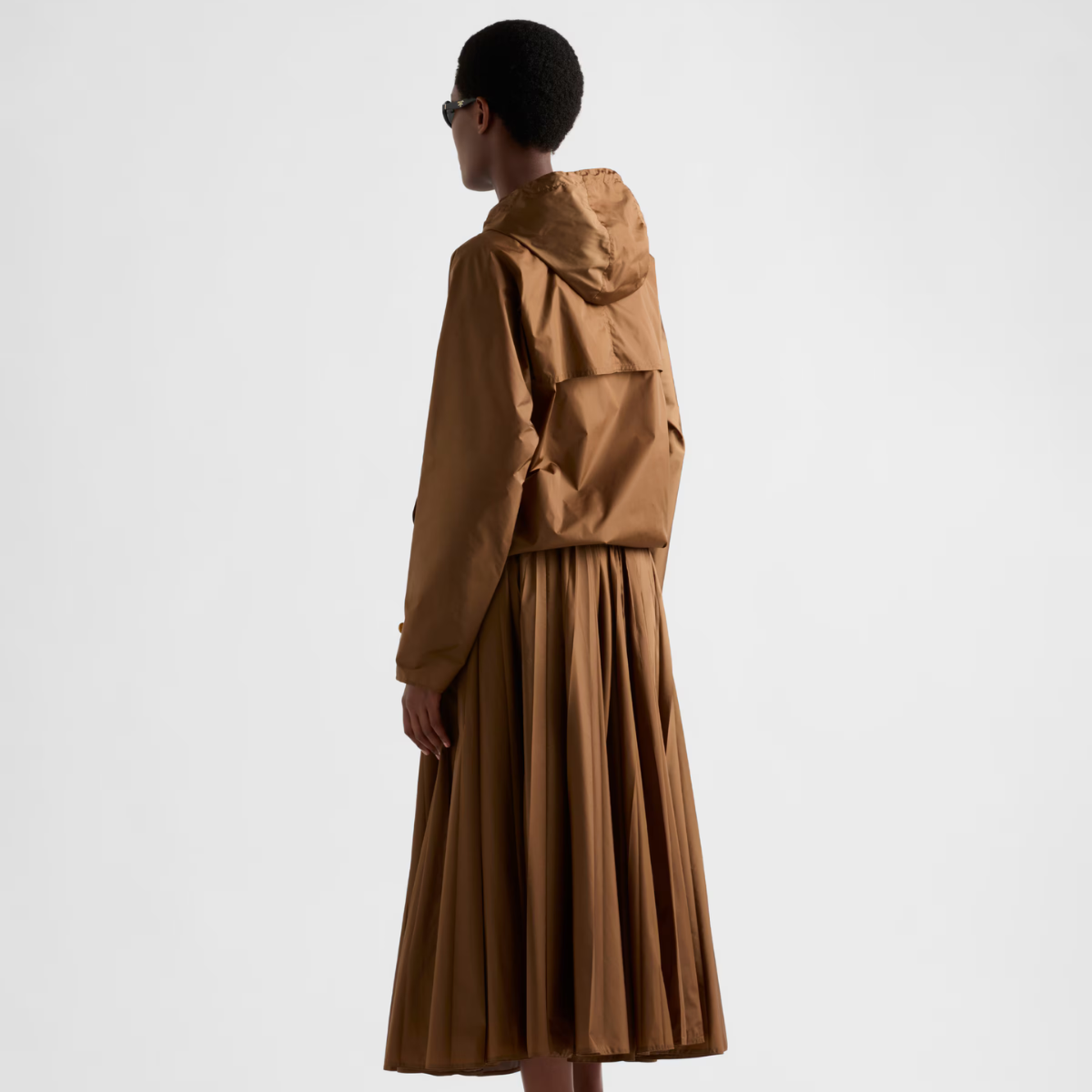 Light technical fabric blouson jacket – the minimalist sports-inspired style is completed with the sleek signature touch – LUX VERSE Luxury Designer Fashion Outlet