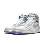 Racer Blue – the rest of the upper is constructed from white leather with glossy patent leather – LUX VERSE Luxury Designer Fashion Outlet