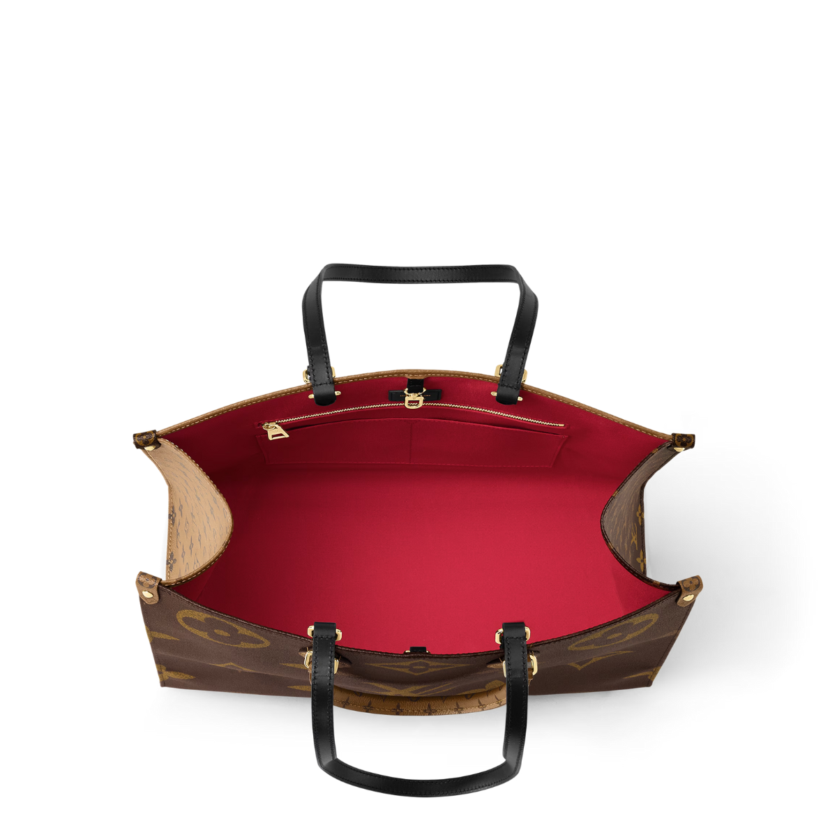 OnTheGo GM – a Monogram Reverse pattern on the sides and handles creates a stylish contrast – LUX VERSE Luxury Designer Fashion Outlet