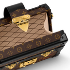 Petite Malle Monogram Canvas – impeccably crafted, with smooth calfskin trim, this covetable “little trunk” travels – LUX VERSE Luxury Designer Fashion Outlet