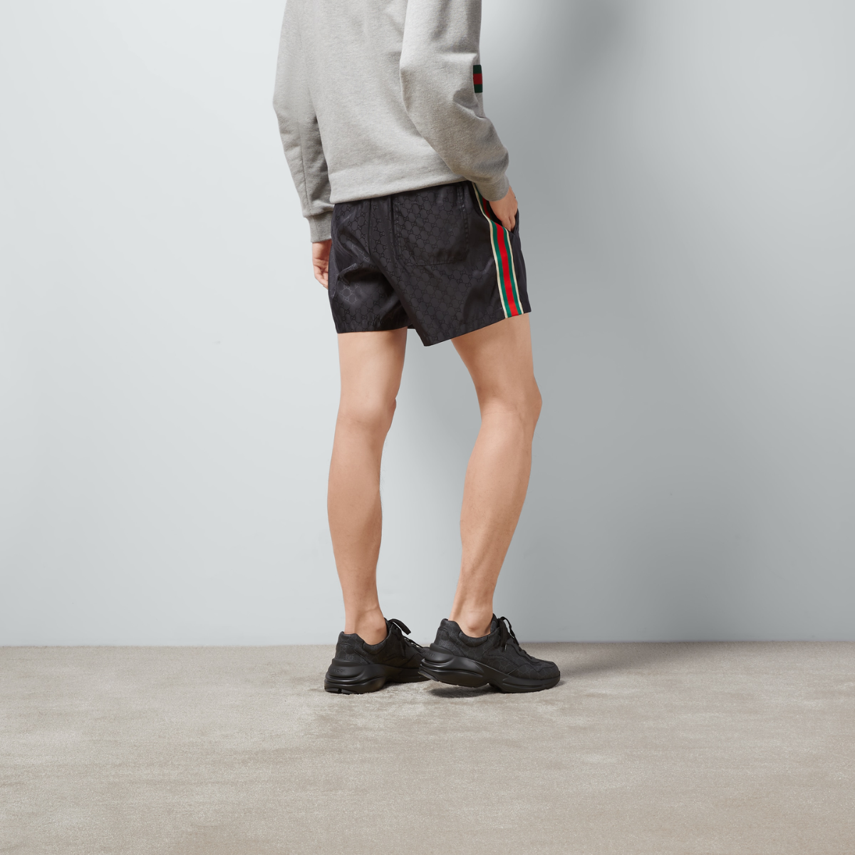 GG print nylon swim shorts – classic elements still permeate the House's aesthetic, blending seamlessly with – LUX VERSE Luxury Designer Fashion Outlet