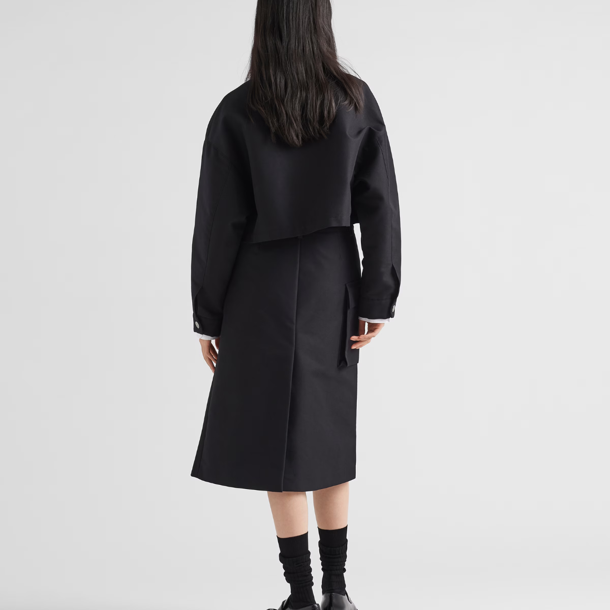 Technical Classic canvas blouson jacket – modern decorativism animates this cropped blouson jacket made of technical fabric – LUX VERSE Luxury Designer Fashion Outlet