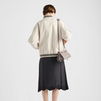 Canvas bomber jacket with patches – the style is animated by the college-style logo patch that adds a touch of vintage – LUX VERSE Luxury Designer Fashion Outlet