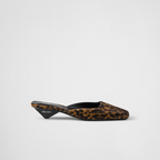 Printed leather slides – modernist lines and architectural volumes define the silhouette of these leather – LUX VERSE Luxury Designer Fashion Outlet