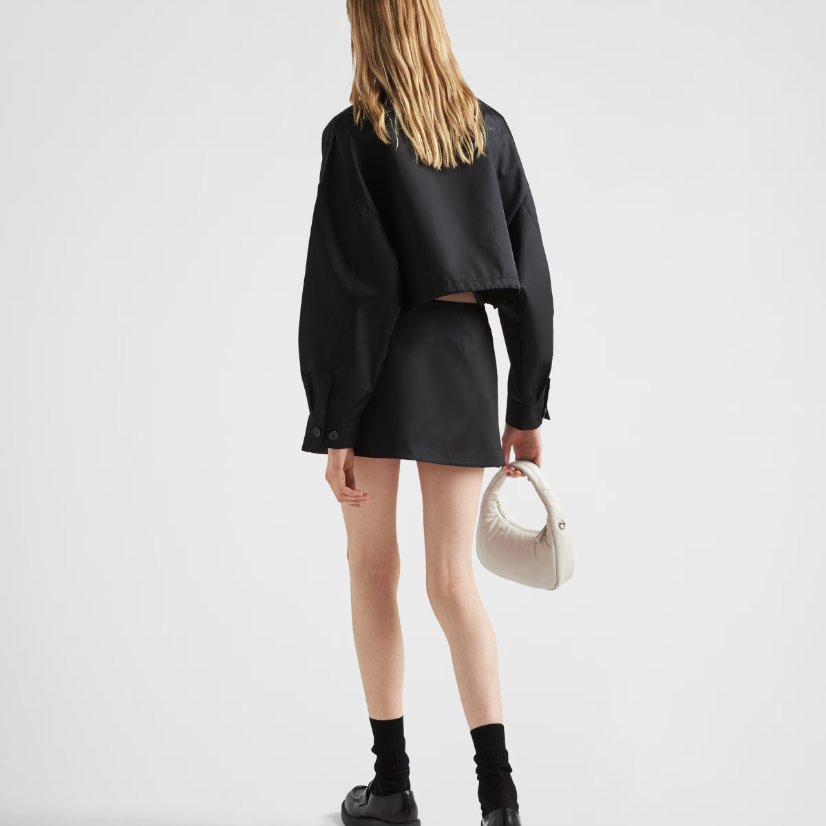 Re-Nylon cropped blouson jacket – crafted from recycled nylon, this jacket not only looks good, but also reduces your – LUX VERSE Luxury Designer Fashion Outlet