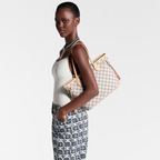 Neverfull MM Damier Azur canvas – crafted from Damier Azur canvas with natural cowhide trim, it is capacious yet not – LUX VERSE Luxury Designer Fashion Outlet