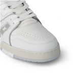 Trainer Sneaker White – this monochrome version of the Trainer sneaker combines smooth and grained calf – LUX VERSE Luxury Designer Fashion Outlet