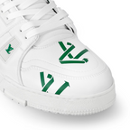 Trainer Sneaker Printed Green – this first eco-designed version of the Trainer sneaker is made with 90% sustainable – LUX VERSE Luxury Designer Fashion Outlet