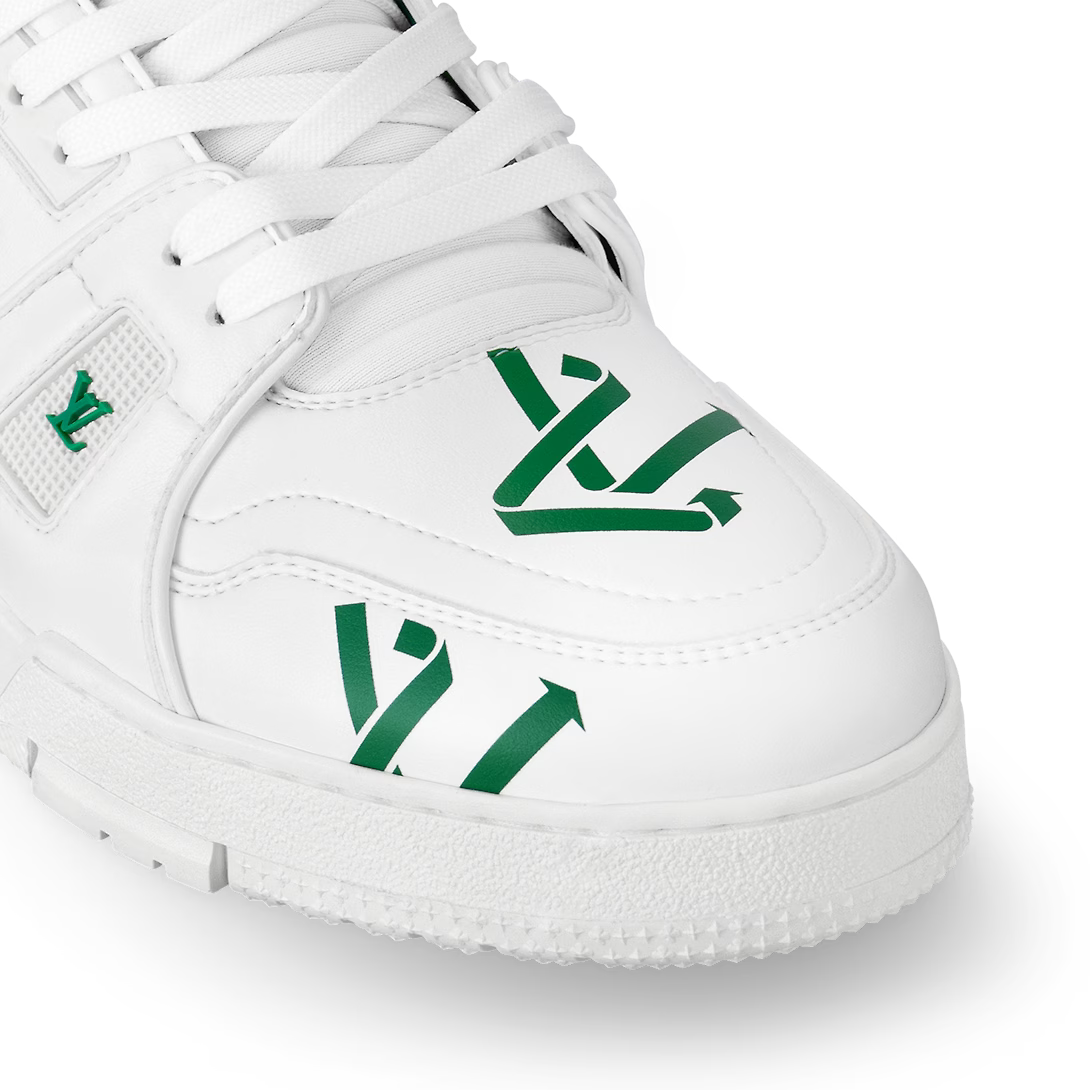 Trainer Sneaker Printed Green – this first eco-designed version of the Trainer sneaker is made with 90% sustainable – LUX VERSE Luxury Designer Fashion Outlet