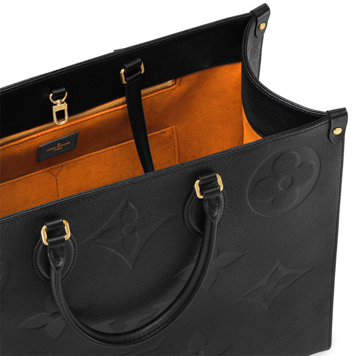 OnTheGo GM Black – the bag’s square shape affords plenty of room for stowing office files and a laptop – LUX VERSE Luxury Designer Fashion Outlet