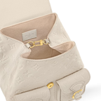 Backup Handbag – cream Monogram Empreinte embossed grained cowhide leather Cowhide-leather trim – LUX VERSE Luxury Designer Fashion Outlet