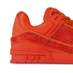 Trainer Sneaker Orange Crystal – this exceptional interpretation of the Trainer sneaker is covered in sparkling – LUX VERSE Luxury Designer Fashion Outlet