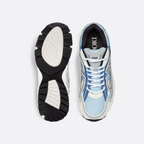 B30 Sneaker – crafted in blue mesh and gray, white and black technical fabric, it is enhanced by – LUX VERSE Luxury Designer Fashion Outlet