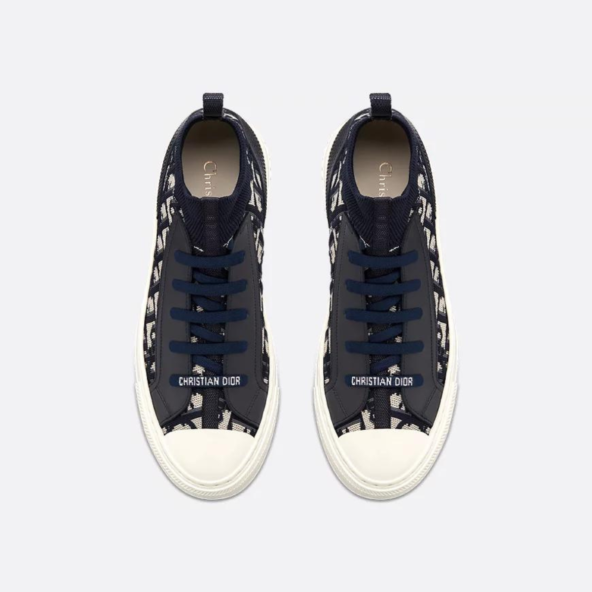 Walk'n'rubber Sneaker – christian signature on the laces and Christian signature on the sole Deep blue – LUX VERSE Luxury Designer Fashion Outlet