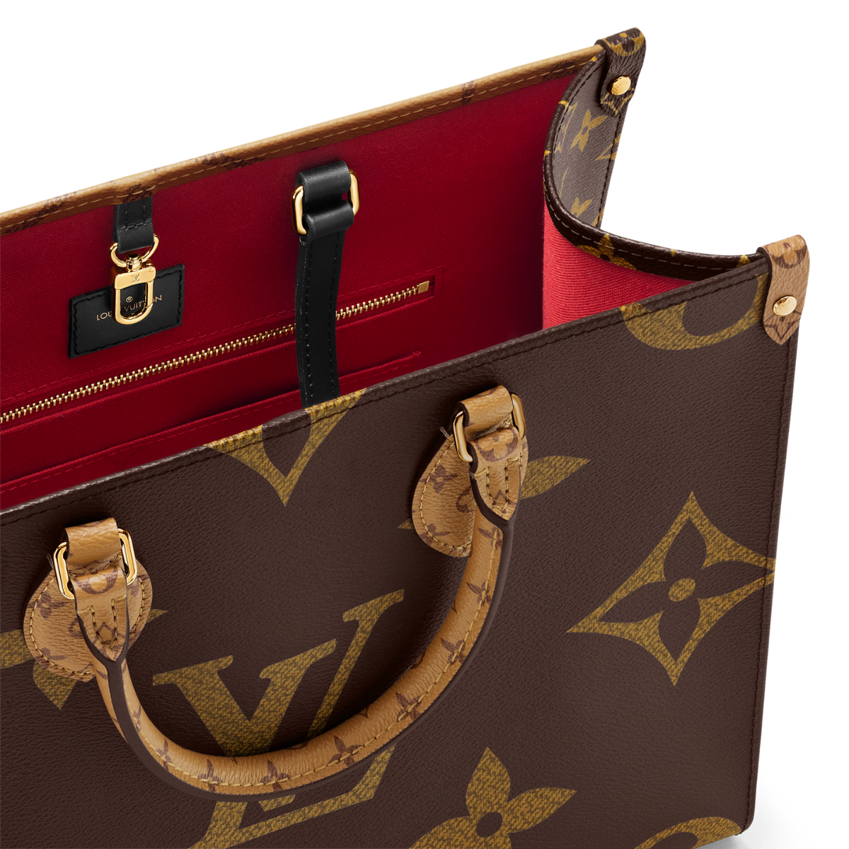 OnTheGo M – with Giant Monogram canvas on one side and Monogram Reverse on the other, it is – LUX VERSE Luxury Designer Fashion Outlet