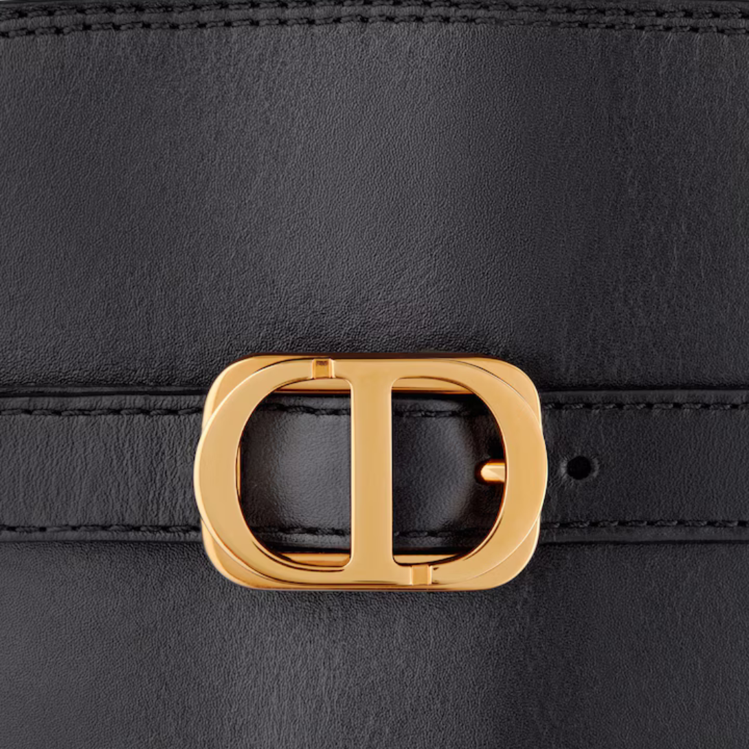 Empreinte Boot – constructed in black brushed calfskin, the silhouette is accented by the gold-finish – LUX VERSE Luxury Designer Fashion Outlet