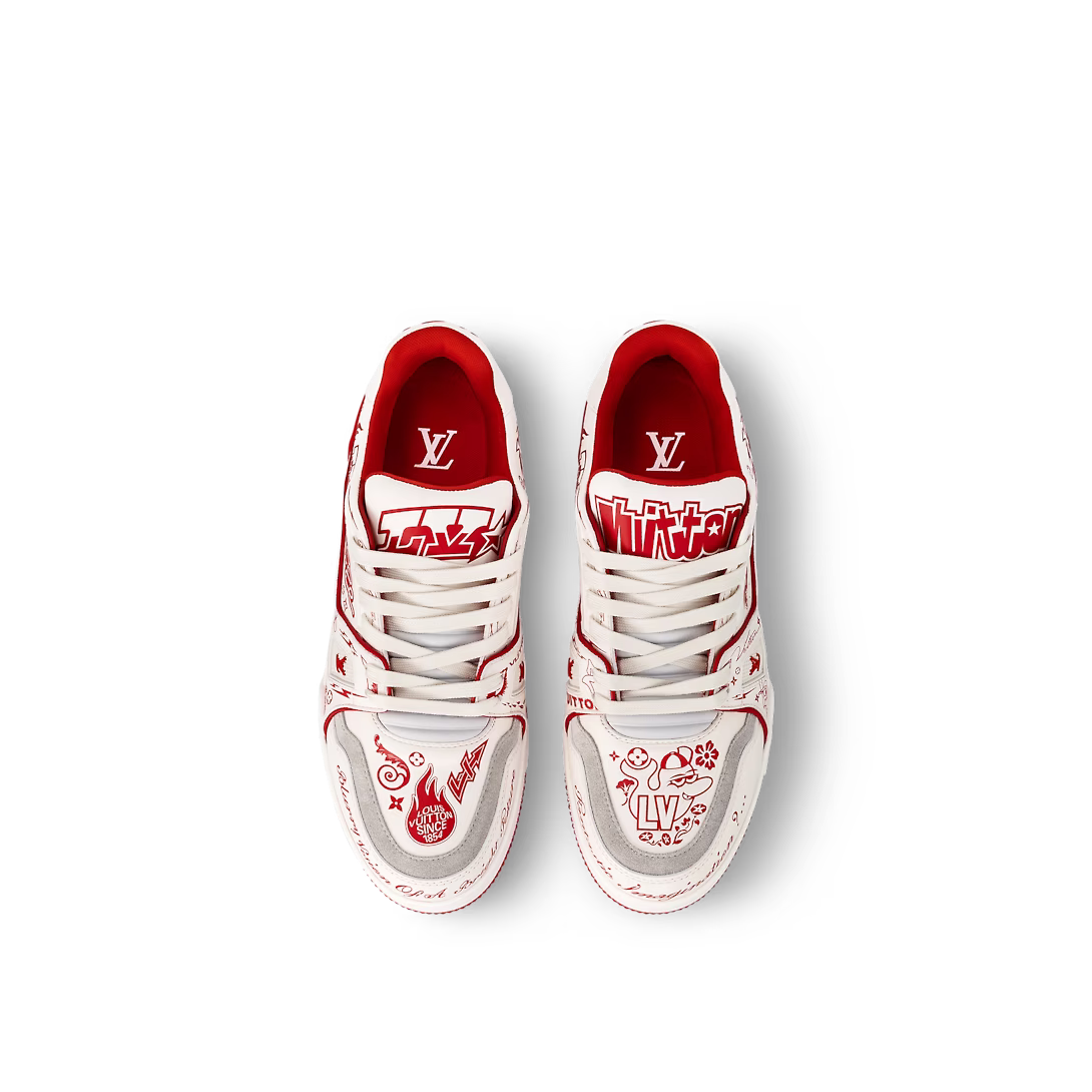Trainer Smooth Printed Sneaker – this bold iteration of the Trainer sneaker comes in smooth calf leather printed – LUX VERSE Luxury Designer Fashion Outlet
