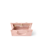 OnTheGo PM Pink Opale – the four riveted corner-tabs evoke the House’s famed trunks – LUX VERSE Luxury Designer Fashion Outlet