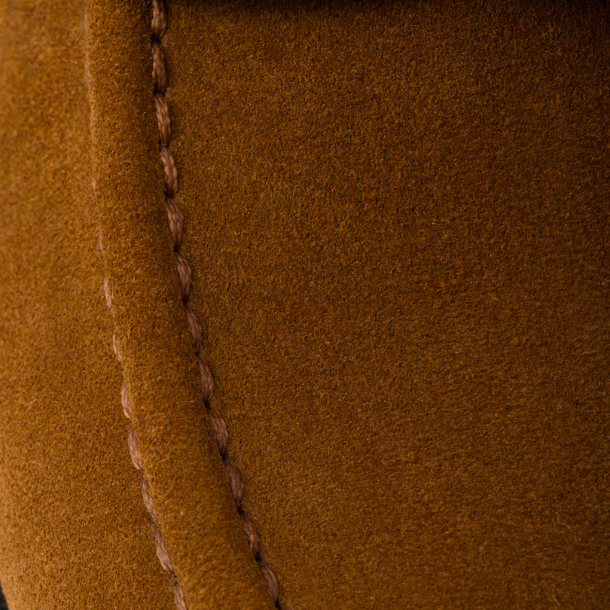 Suede loafers Cognac Leather – upper with a suede band Enameled metal triangle logo Monoblock rubber sole – LUX VERSE Luxury Designer Fashion Outlet