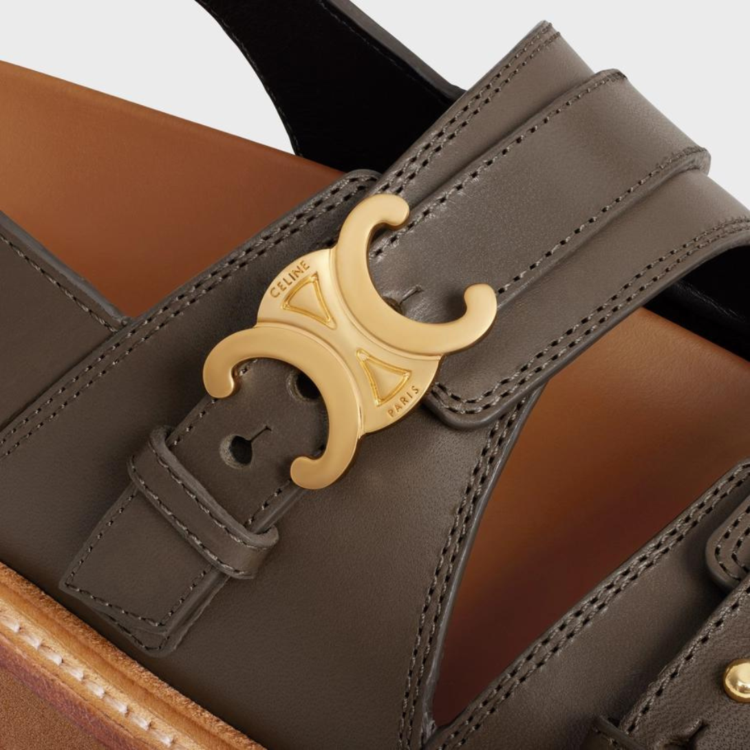 TIPPI TRIOMPHE SANDAL in CALFSKIN - VÉGÉTAL TANNING – 100% CALFSKIN100% Calfskin LiningADJUSTABLE TRIOMPHE METAL PIECE ON – LUX VERSE Luxury Designer Fashion Outlet