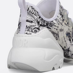 D-Connect Printed Fabric Sneaker – the technical fabric style features a thick sole, rubber detailing and a round toe – LUX VERSE Luxury Designer Fashion Outlet