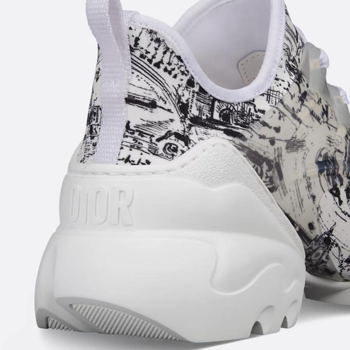 D-Connect Printed Fabric Sneaker – the technical fabric style features a thick sole, rubber detailing and a round toe – LUX VERSE Luxury Designer Fashion Outlet