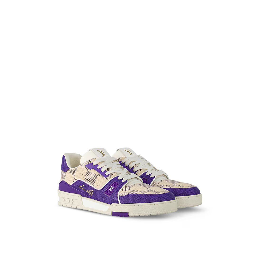 Trainer vintage Sneaker – the cult Trainer sneaker is reinterpreted in Damier grained calf leather with a play – LUX VERSE Luxury Designer Fashion Outlet