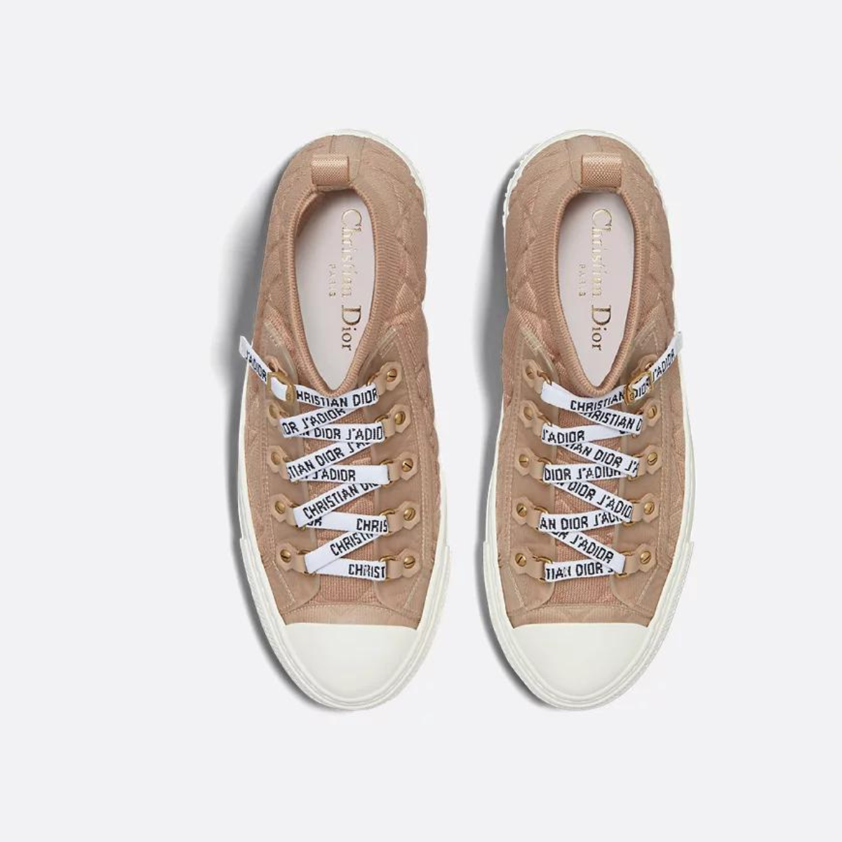 Walk'n'Sneaker – signatures on sole and laces Leather inserts and antique gold-finish metal – LUX VERSE Luxury Designer Fashion Outlet