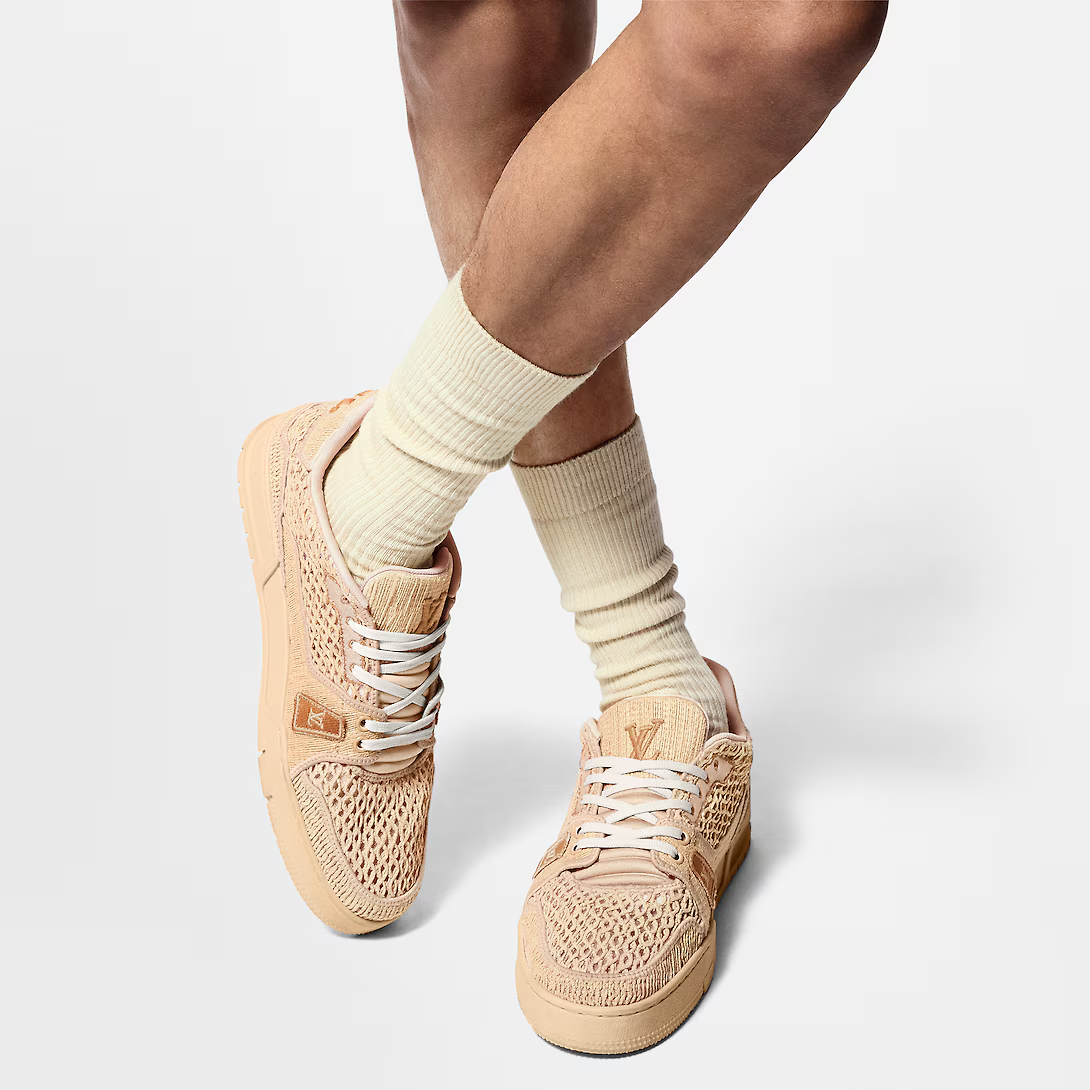 Trainer Sneaker Beige – the House signatures, including the Initials and the script signature, are all – LUX VERSE Luxury Designer Fashion Outlet