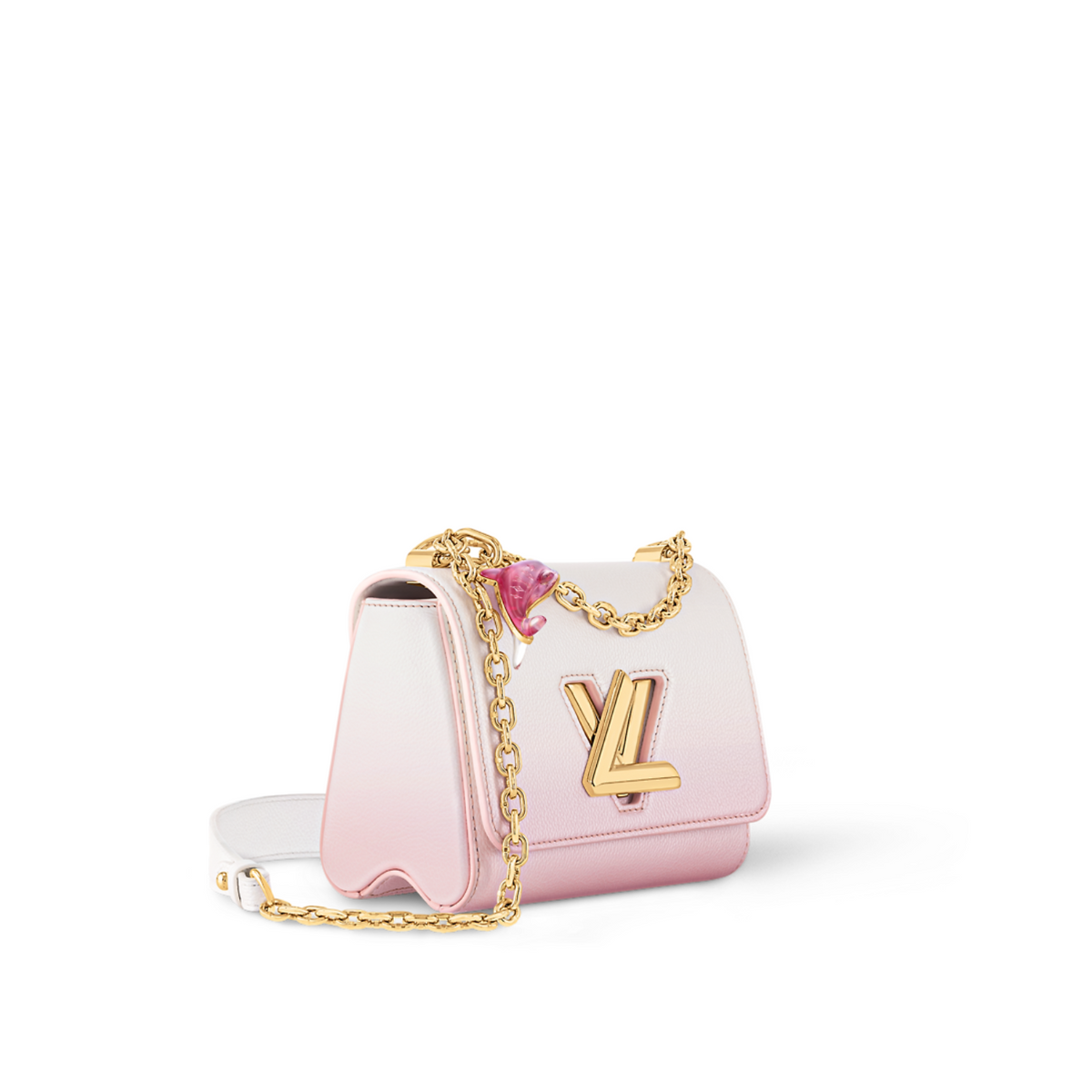 Twist PM Shaded Pink – the gradient treatment of the color – darker at the bottom of the bag, lighter at – LUX VERSE Luxury Designer Fashion Outlet