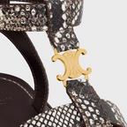 CLEA TRIOMPHE GLADIATOR SANDAL in Python Stamped Goatskin – pIECE EMBOSSED ON THE EXTERNAL SIDE OF THE OUTSOLEDEBOSSED UNDER THE OUTSOLEADJUSTABLE – LUX VERSE Luxury Designer Fashion Outlet