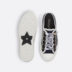 Walk'n'Canvas Sneaker – embellished with tonal calfskin inserts and antique gold-finish metal detailing, – LUX VERSE Luxury Designer Fashion Outlet