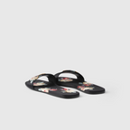 Printed satin slides – enriched by a refined floral print, the square-toe sandal is completed by the iconic – LUX VERSE Luxury Designer Fashion Outlet