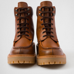 Leather lace-up boots – these leather lace-up boots, reinterpreting a sporty and functional silhouette – LUX VERSE Luxury Designer Fashion Outlet