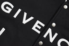 Black Wool Text Logo Varsity - Men's
