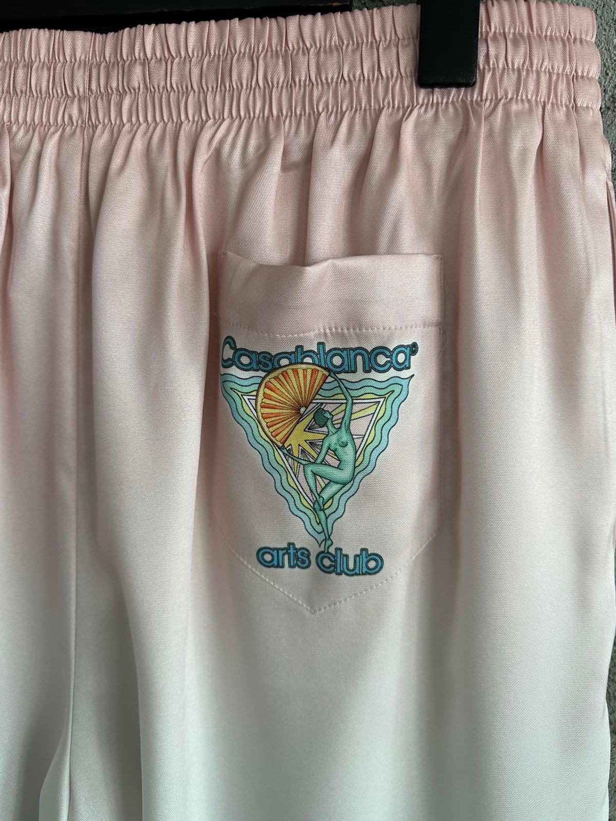 Pastel Wave Hem Silk Shorts - Men's